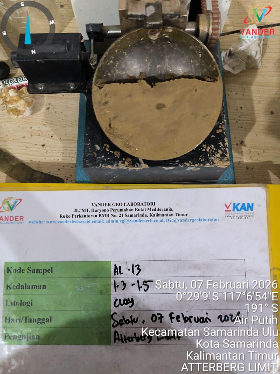 Uji Atterberg Limit PT Nusantara Drilling Services